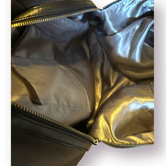 Kenneth Cole New York Leather Hobo Brown/Gray Satchel - Picture 5 of 9